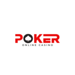 Black and Red Modern Poker Online Casino Logo